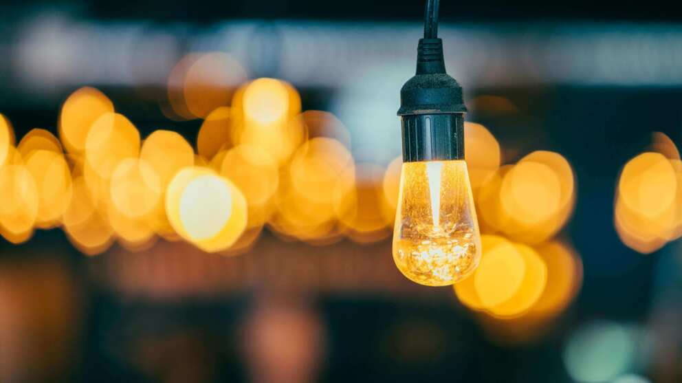 Lichtjes van een lichtsnoer